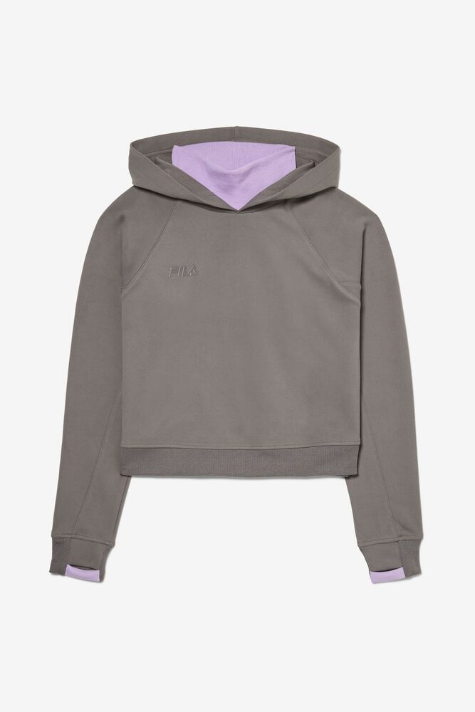 Fila Hoodie Legendary Turtle Neck Womens Grey - India LAK-810572